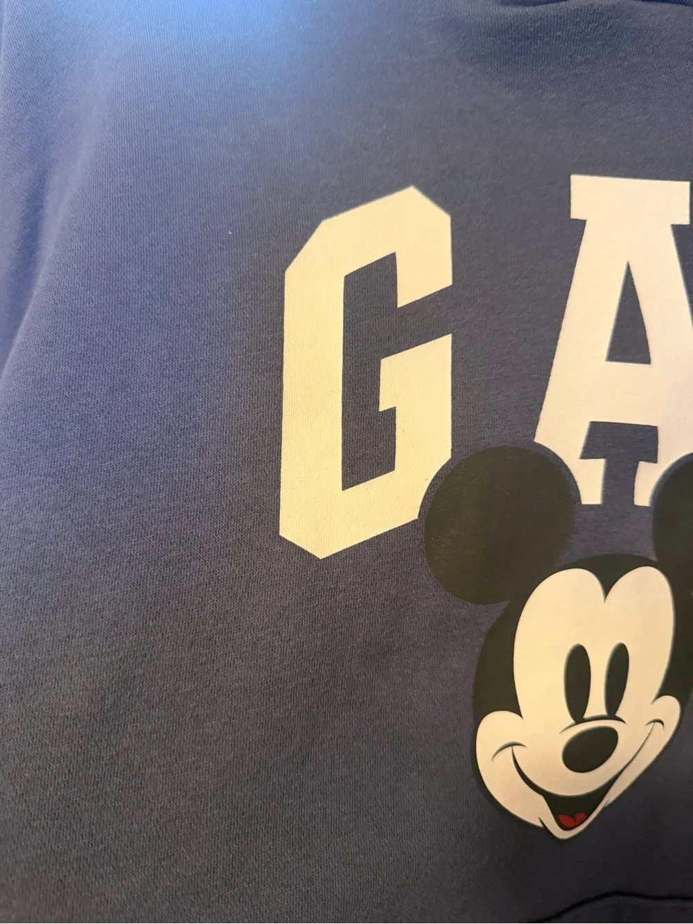 GAP Kids Gray Mickey Mouse Pullover Hoodie